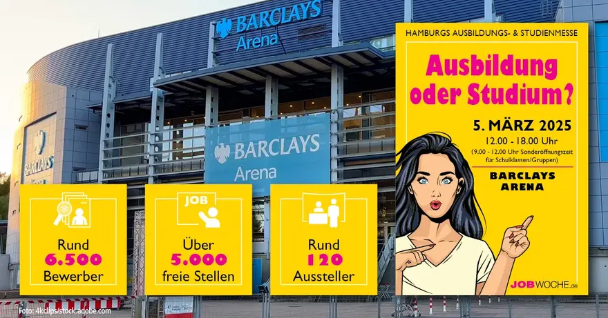  05. März 2025 - Hamburgs größte Messe für Ausbildung, Studium, Job und Bildidee 